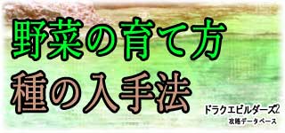 野菜の育て方と種の入手法