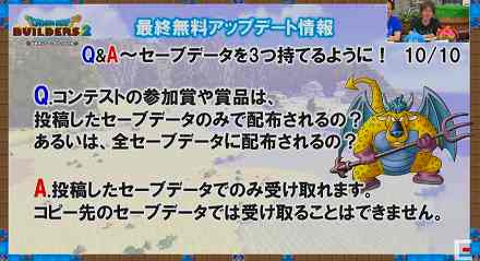 Q&A10：セーブ毎のコンテスト賞品の受け取りは？