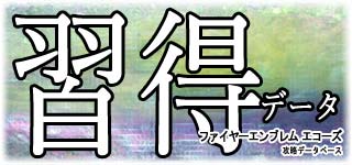 ユニット別 習得魔法と必要レベル