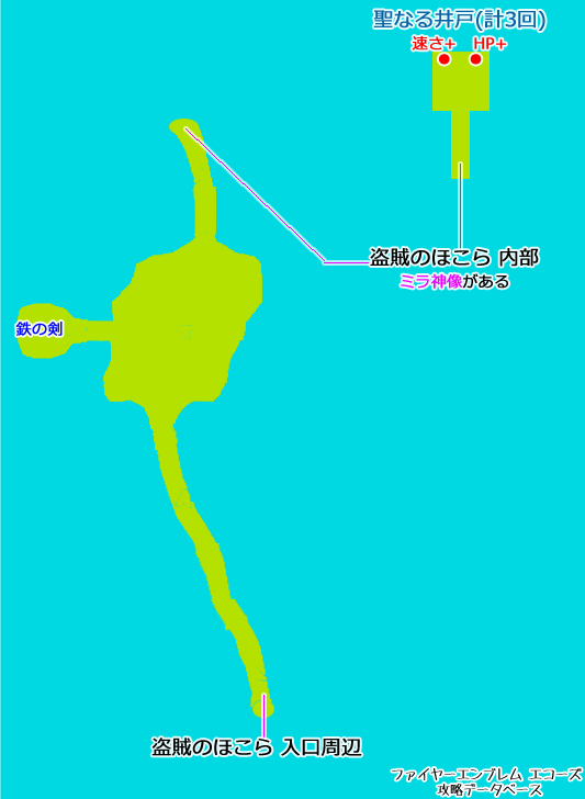 盗賊のほこら：全体図