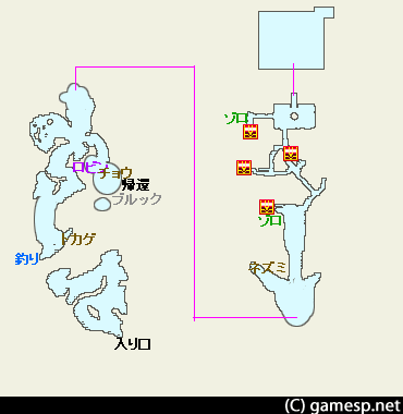 第二話「熱砂の再戦」のマップ